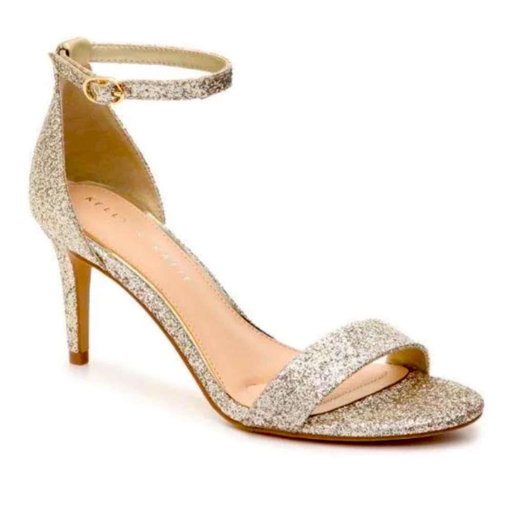 Katie and Kelly gold glitter heels